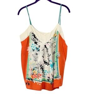 Maeve Orange and Cream Floral Tank Top